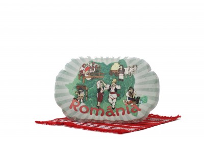 Plachetă de piatră România model dansuri populare Plachetă de piatră România model dansuri populare